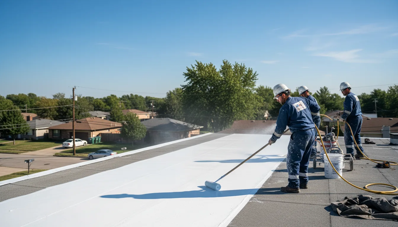 Commercial roof coating in Huntley, IL near me